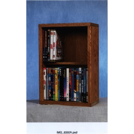 Wood Shed Solid Oak 2 Row Dowel DVD Cabinet Tower 215-12